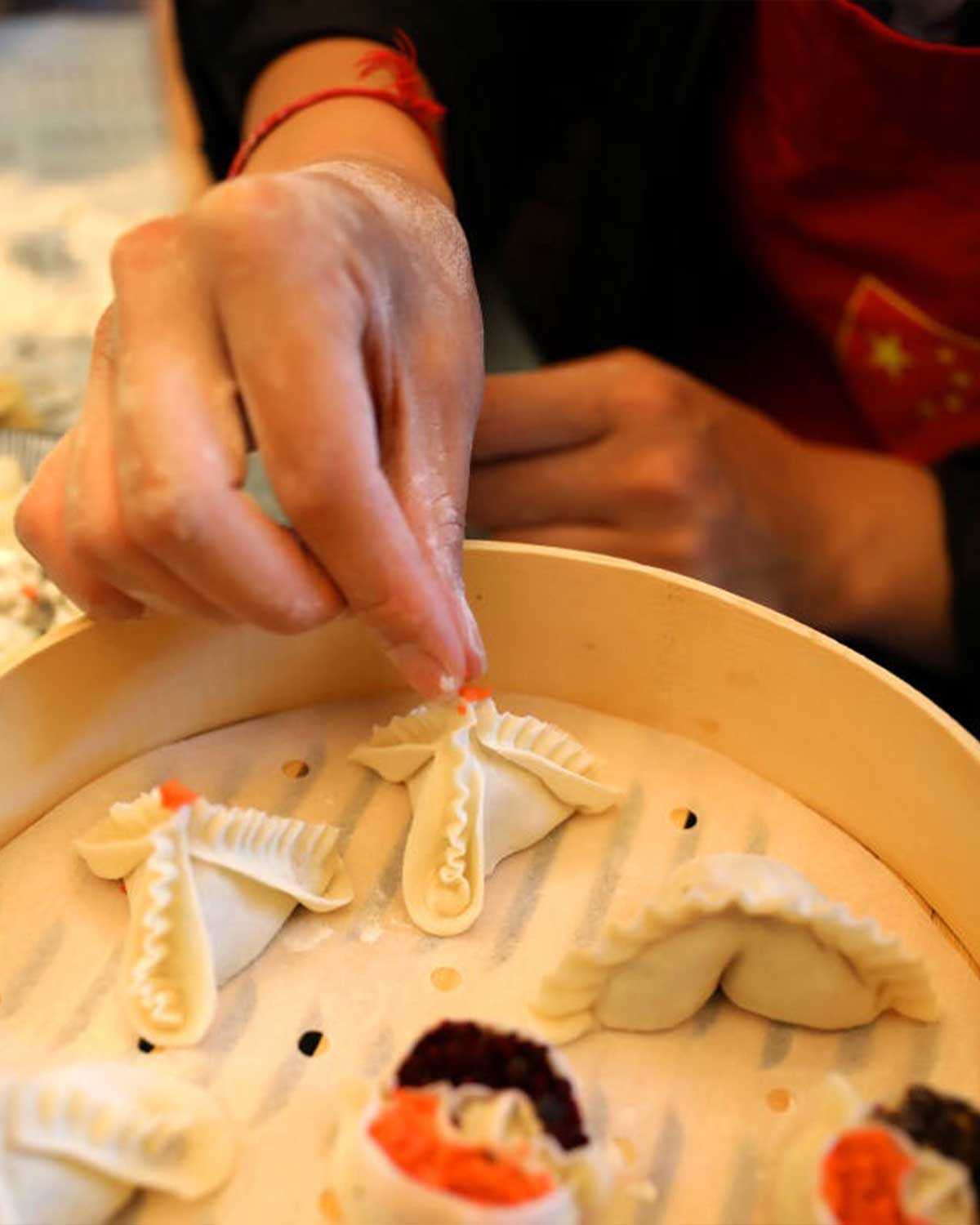 Colorful Chinese Dumpling Making Experience step 1