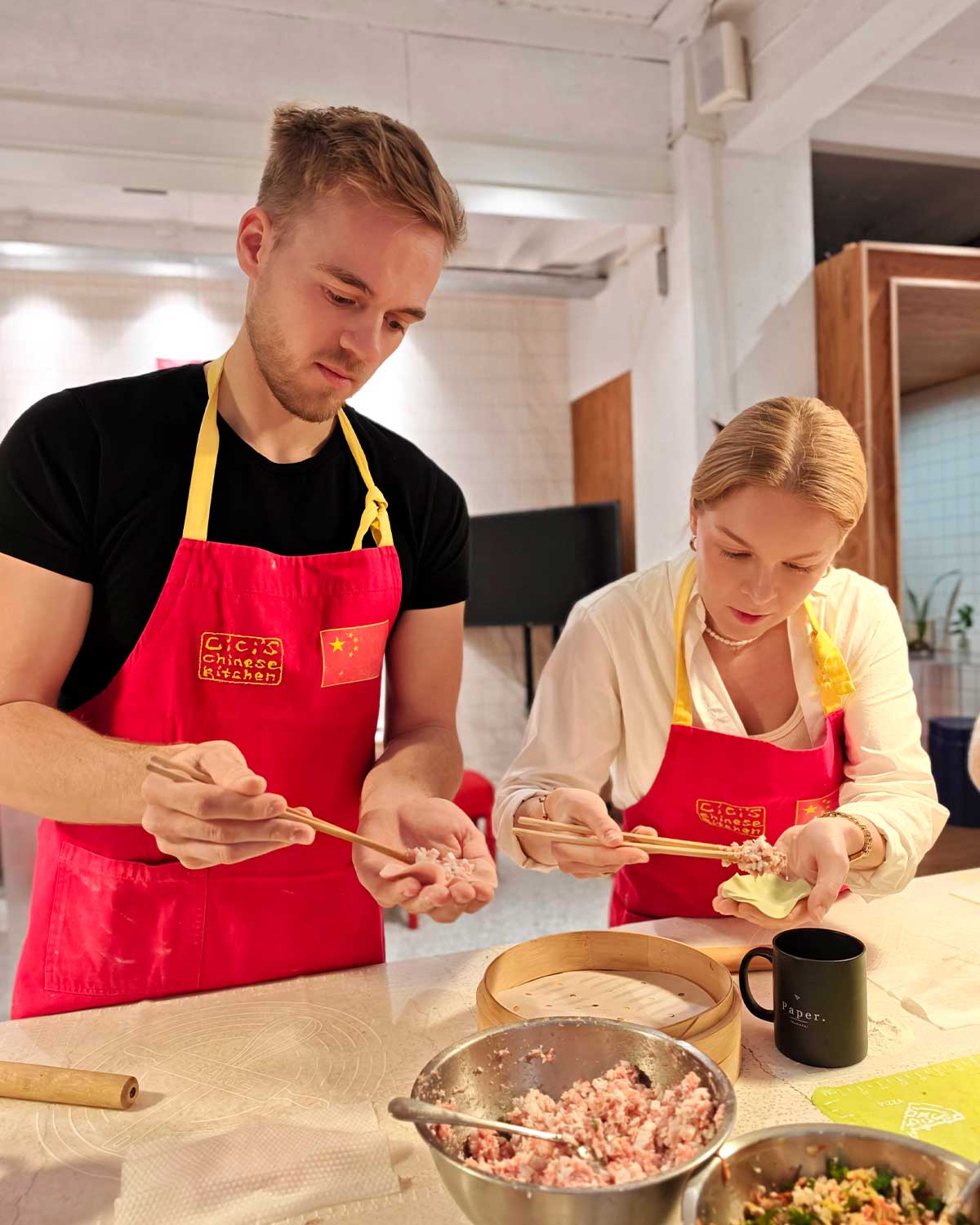Colorful Chinese Dumpling Making Experience step 2